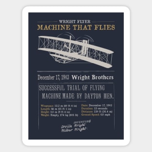 Wright Brothers Tribute 1903 Wright Flyer Flight First Plane Gift Present Aviation Magnet